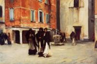 Sargent, John Singer - Leaving Church, Campo San Canciano, Venice